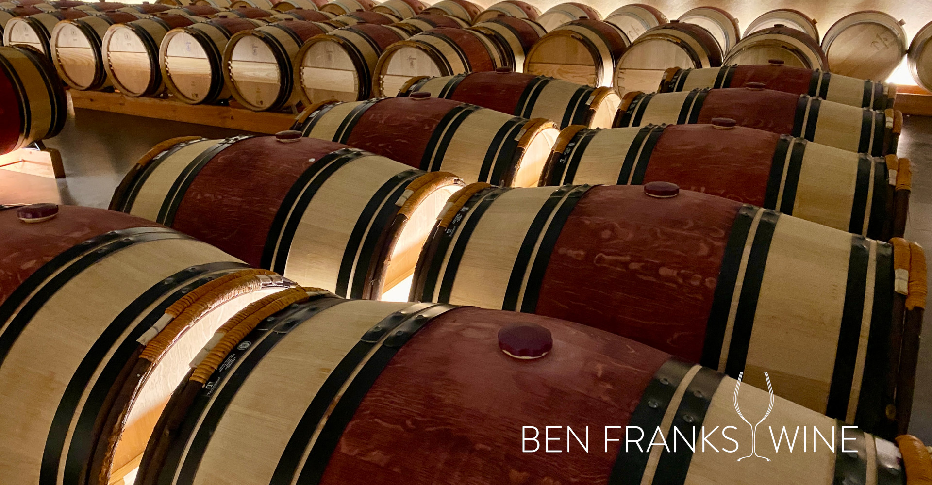 Barrels in the cellar at Chateau Quintas