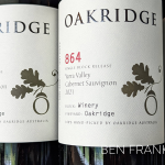 2014 864 Winery Block Cabernet Sauvignon, Oakridge – Tasting Note